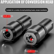 Resim 2 adet Açı Taşlama Makinesi Modifiye 6/3mm Adaptör Düz Taşlama Makinesi Chuck 100-tipi Açı Taşlama Makinesi M10 Konu Taşlama Parlatma 