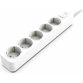 Resim Inca IPW-44GB3 5 Port Akım Korumalı LED Tuşlu Priz 3m - Beyaz 