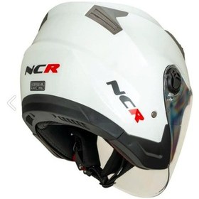 Resim Ncr Açık Yarım Güneş Vizörlü Kask Beyaz 