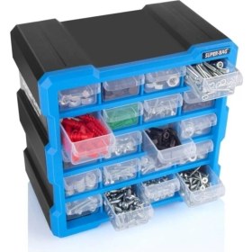 Resim La Push Concept Super Bag Mono Blok Çekmece Seti 20'li Hobby Organizer Çekmece Vida Dübel Takı Kutusu ASR-6006 