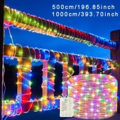 Resim AMill Outdoor LED Işık Zinciri, 8 Mod 5m/16.4ft-10m/32.8ft, Bahçe Ağacı Parti Dekoratif Peri Işıkları, Uzay Temalı, Pille Çalışan, Düğme Kontrollü, Yanan Özellik, Noel Dekorasyonu, Plastik Malzeme 