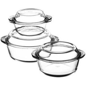 Resim Paşabahçe Borcam Büyük Yuvarlak Borcam Tencere Seti 3'lü Set 159021 