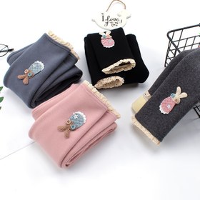 Resim 1 adet Kızlar için Kalın Sıcak Tayt, Sevimli Tavşan ve Çiçek Nakışlı - Gençler ve Gençler için Rahat Gri Kış Pantolonu, Elastik Bel, Kabartmalı Manşetler, Günlük veya Katlama Kıyafetleri için Mükemmel, Gençler Kış Giyimleri | Eğlenceli Nakış Tasarımı | Yumuşak Dokulu Kumaş, Tavşan Kıyafetleri 