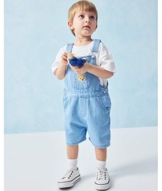 Resim Defacto Ayıcılıklı Ayıcıklı Jean Tulum Erkek Bebek H2840A526SM Mavi 