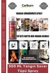 Resim Yangıntüpü 500ml Stop Fire Araç Ev Ofis Tipi Taşınabilir Güvenli Söndürücü Yangın Savar Tüpü Sprey 