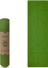 Resim Gymo Hizalamalı 6Mm Tpe Yoga Matı Pilates Minderi Yeşil 