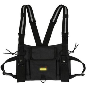 Resim Jeemson Gece Güvenlik Yeleği - Çok Amaçlı Işıklı Uyarı Ceketi, Büyük Depolama Alanı, Ayarlanabilir 