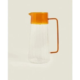 Resim Uslucan Alışveriş Turuncu Detaylı Cam Sürahi 1600 ml 