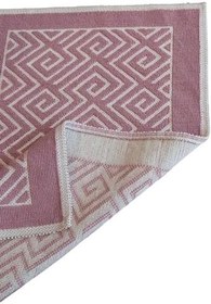 Resim Eko Cotton Bukle Banyo 2'li Klozet Takımı Zigzag, Pudra, 60 x 100 