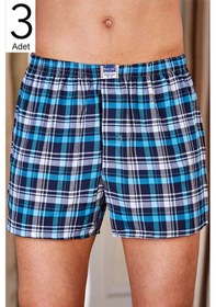 Resim Erkek Karışık Desen 3'Lü Paket Poplin Boxer Elf568Ber10523 001 
