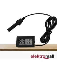 Resim Elektromall Dijital Nem Ölçerli Iç Veya Dış Sıcaklık Ölçer Ev ve Bebek Odası Higrometre Termometresi 