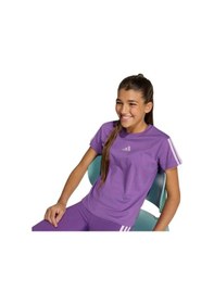 Resim Adidas Essentials Çocuk Mor Yuvarlak Yaka Tişört 