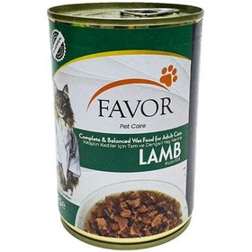 Resim Favor Kuzu Etli Kedi Konservesi 400 Gr 