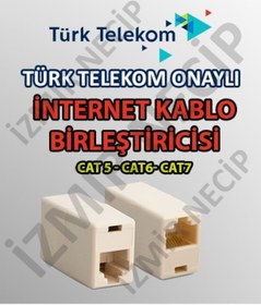 Resim Cat5-Cat6-Cat7 Kablo Birleştirici Jak Ara Konnektör 