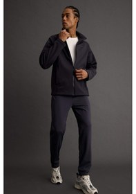 Resim Defacto Defactofit Su İtici Slim Fit Dar Kesim Fermuarlı Softshell Yağmurluk E9495ax25auar214 Antrasit 