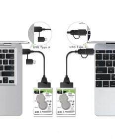Resim Daisy Home 0442 2in1 USB 3.0 Type-C To 2.5 Inç Sata HDD SSD Çevirici Dönüştürücü Sata-usb 3.0 / Type-C Kablo (2.5 Inç Hdd/ssd Uyumlu) Toplam Uzunluk: 30 cm Yüksek Hızlı Veri Aktarımı (5 Gbps) 