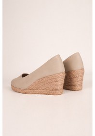 Resim Star Tombis Bej Keten Espadril Dolgu Topuk Bej 1433 