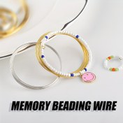 Resim Hobbyworker 0.6mm Takı Hatırlama Teli, 4 Boyut Çapı 20mm 38mm 55mm 90mm, Gümüş ve Altın Renkli, DIY takı Bilezik, Kolye, Küpe, Yüzük Yapımı için Hatırlama Boncuklama Çelik Tel Malzemeleri 