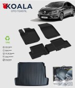 Resim Renault Megane 4 Sedan Çift Kulaklı 2016-2022 Uyumlu Sahler Paspas + Bagaj Havuz Seti 