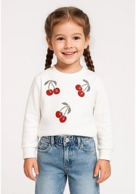 Resim Xo Kids Kız Çocuk Sweatşirt 1-5 Yaş 36079 Beyaz 