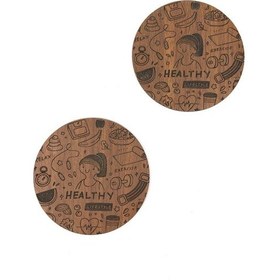 Resim Bardak Altlığı Model -73 Kahverengi 