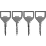 Resim Sagrado Metal Şişe Açacağı Kitleri 4 Paket Boş Paslanmaz Çelik Açacağı Ekle Dıy Metal Bira Açacağı Kare Açacağı (Yurt Dışından) 