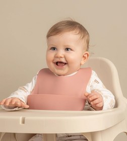 Resim Ayarlanabilir Silikon Bebek Mama Önlüğü Pembe 