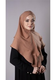 Resim Hürrem Bone Yavruağzı Pratik Hazır Geçmeli Tesettür Eşarp Pamuk Caz Kumaş Çift Katlı Çapraz Hijab 2304 35 