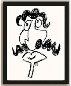 Resim Nezih Danyal Tipler Kişiye Özel Sertifikalı Sınırlı Fine Art Karikatür Baskı NTP00016 