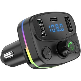Resim MATECHNO RGB Type-C FM Transmitter Müzik Oynatıcı Kablosuz Bağlantı Araç Şarjı Fm Transmitter Cihazı 