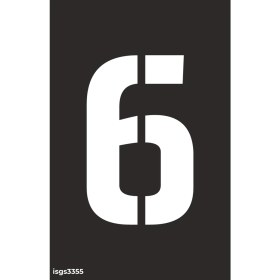 Resim İsg Tabelam 13x20cm/kompozit/6 Rakamı Boyama Şablonu Set 1 