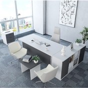 Resim Padova 5'li Ofis Takımı Model 3 Beyaz Füme 