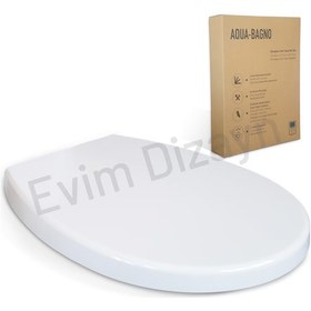 Resim Aqua Bagno Smile Yavaş Kapanan Klozet Kapağı - Duroplast 