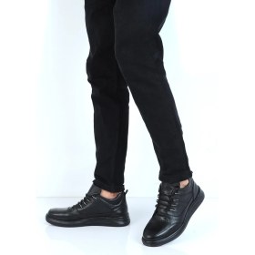 Resim Dropland 8624 Siyah Milano Deri Erkek Bot 