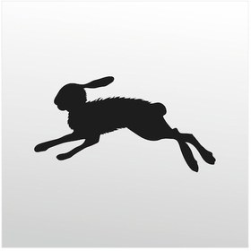 Resim Folyo Sticker Çöl Tavşanı 200cm Uzunluk Siyah 