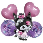 Resim 5 adet for kuromi Temalı Alüminyum Folyo Balon Seti - Sevimli Anime Esinli Tasarım, Pembe Kurdele ve Kafatası ile, Doğum Günü Partileri ve Fotoğraf Arka Planları için Mükemmel, Parti Süsleri | Anime Esinli Dekor | Dayanıklı Balonlar, for Kuromi Doğum Günü Parti Süsleri için 