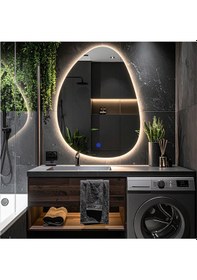 Resim Luno Günışığı Lavabo & Banyo Aynası Dokunmatik Sensörlü 100 X 75 Cm 