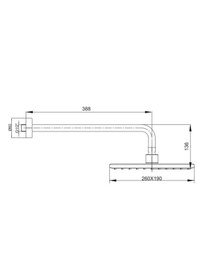 Resim Ar Lucia Duvardan Bağlantılı Duş Başlığı 103545060 Mat - Siyah 