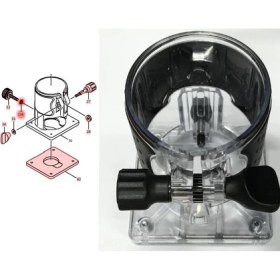 Resim Makita 3709 Freze Için Şeffaf Gövde Alt Tabla Çoklu Seti 