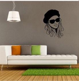 Resim Bereli Kız Folyo Sticker 90 Cm Uzunluk Siyah 