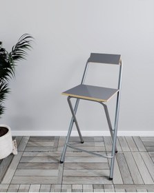 Resim Katlanır Mutfak Sandalyesi Bar Taburesi Katlanır Koltuk Füme 10 Çok Renkli 