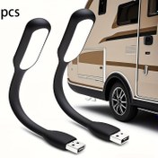 Resim 2 Adet Esnek Mini USB LED Işık - Taşınabilir Gece Lambası, Power Bank, Dizüstü Bilgisayar, Okuma ve Karşıtı Klavye için Uygun, Karavan İç Aydınlatması 
