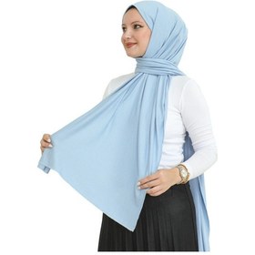 Resim Modish Group Şal Tesettür Başörtüsü Premium Kumaş Eşarp Uzun Islami Giyim Viskon - Bebe Mavisi Mavi 