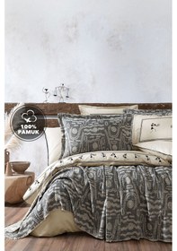 Resim Yataş Pulido Tek Kişilik Yatak Örtülü Nevresim Takımı Çeyiz Seti Antrasit 