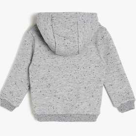 Resim Erkek Bebek Kapşonlu Sweatshirt Baskılı Uzun Kollu 