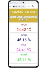 Resim Wıgs 5300 Wi-Fi, Sms, Arama, Dijital Sıcaklık Ve Nem Alarm Cihazı 