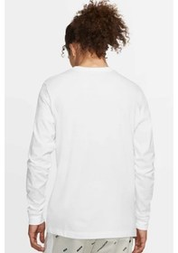 Resim Nike Sportswear Men's Long-sleeve T-shirt Erkek Sweatshirt Beyaz Beyaz 