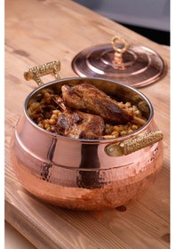 Resim Emsan Göbeklitepe Bakır Güveç Tenceresi 18 Cm Bakır 