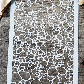 Resim 1 adet DIY El Sanatları, Scrapbooking, Kart Yapımı ve Kabartma için Taş Desenli Plastik Şablon – Sanatsal Projeler, Tebrik Kartları ve Fotoğraf Hediyeleri için Karmaşık Dairesel Tasarım, El Sanatları için Yeniden Kullanılabilir Şablonlar 