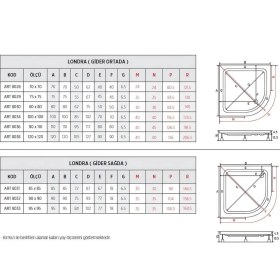 Resim Shower 85*85 Oval Duş Teknesi (Panelli) 